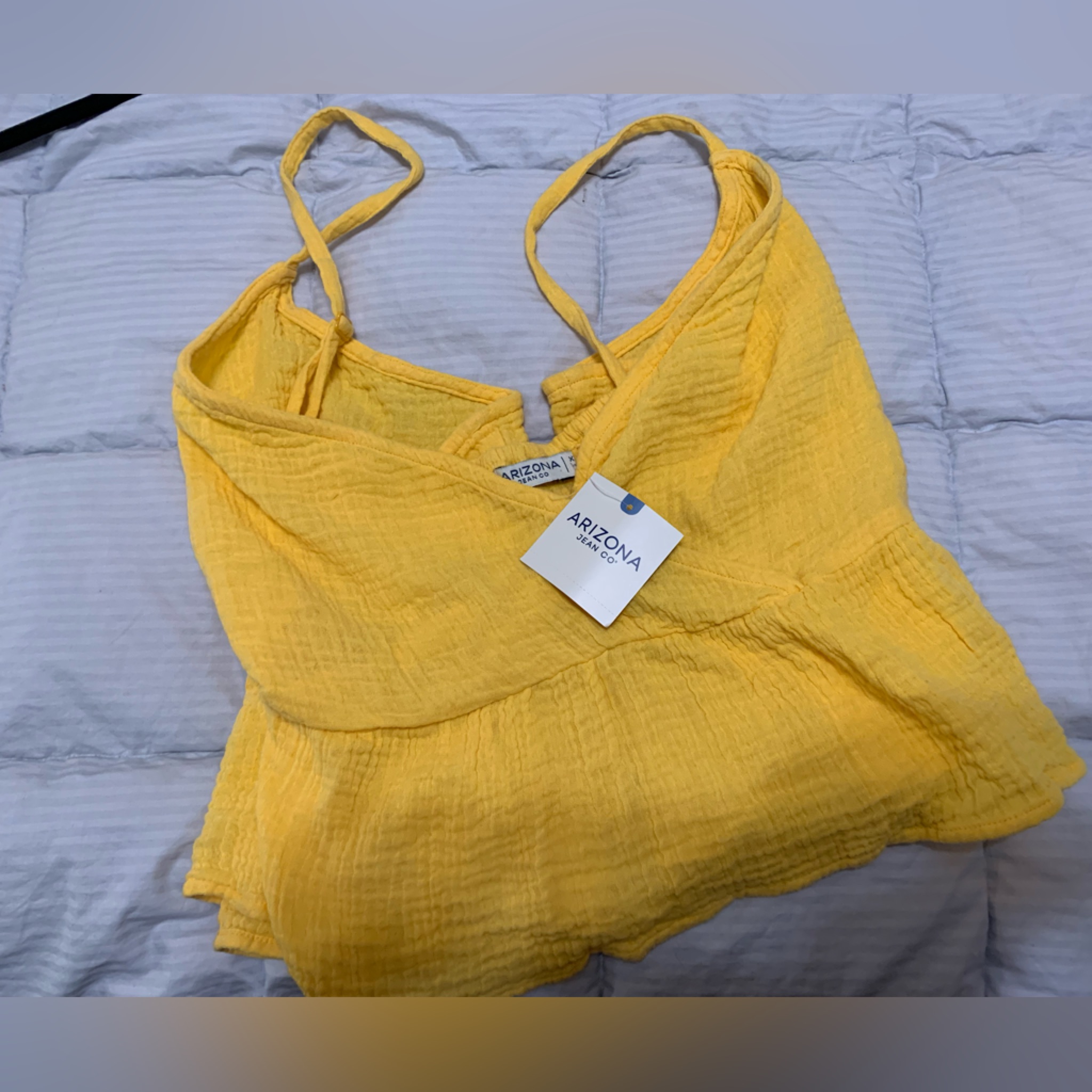 Arizona Jean Company Sunny Yellow Camisole Cotton Tank Plus Size Xxxl